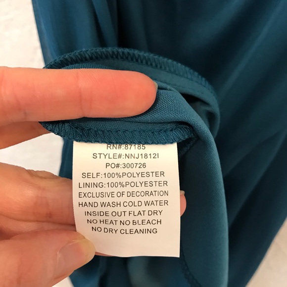 Ruby Rox NWT y2k 90s Halter Midi Dress Teal Blue Medium - Picture 10 of 10